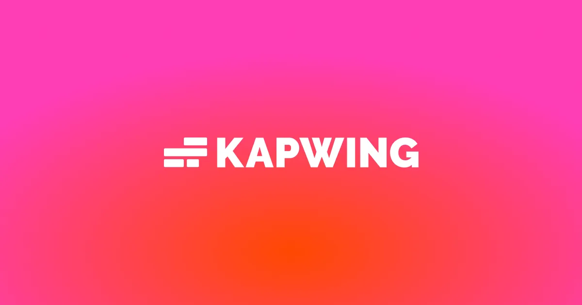 Page d'accueil officielle de Kapwing — éditeur vidéo en ligne collaboratif