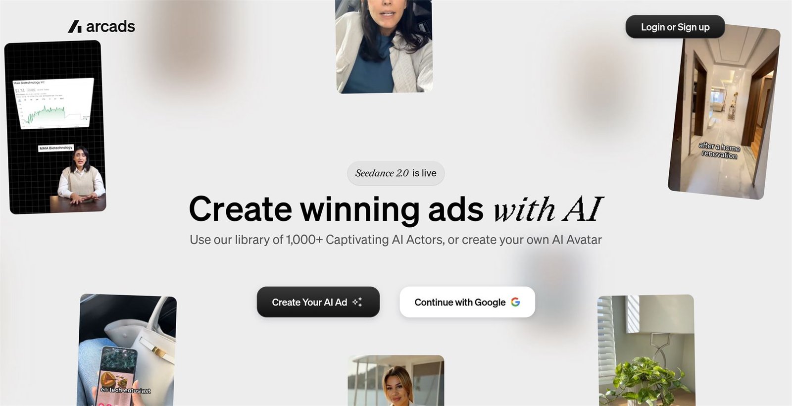 Arcads, acteurs IA pour pubs UGC
