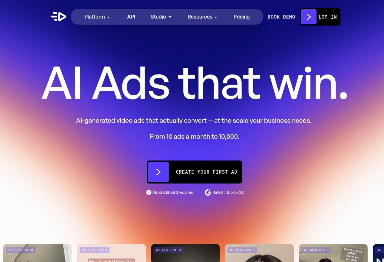 Creatify, pubs UGC depuis une URL produit