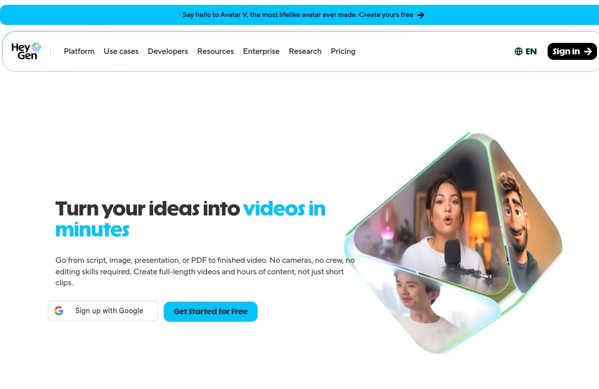 HeyGen — doublage vidéo multilingue