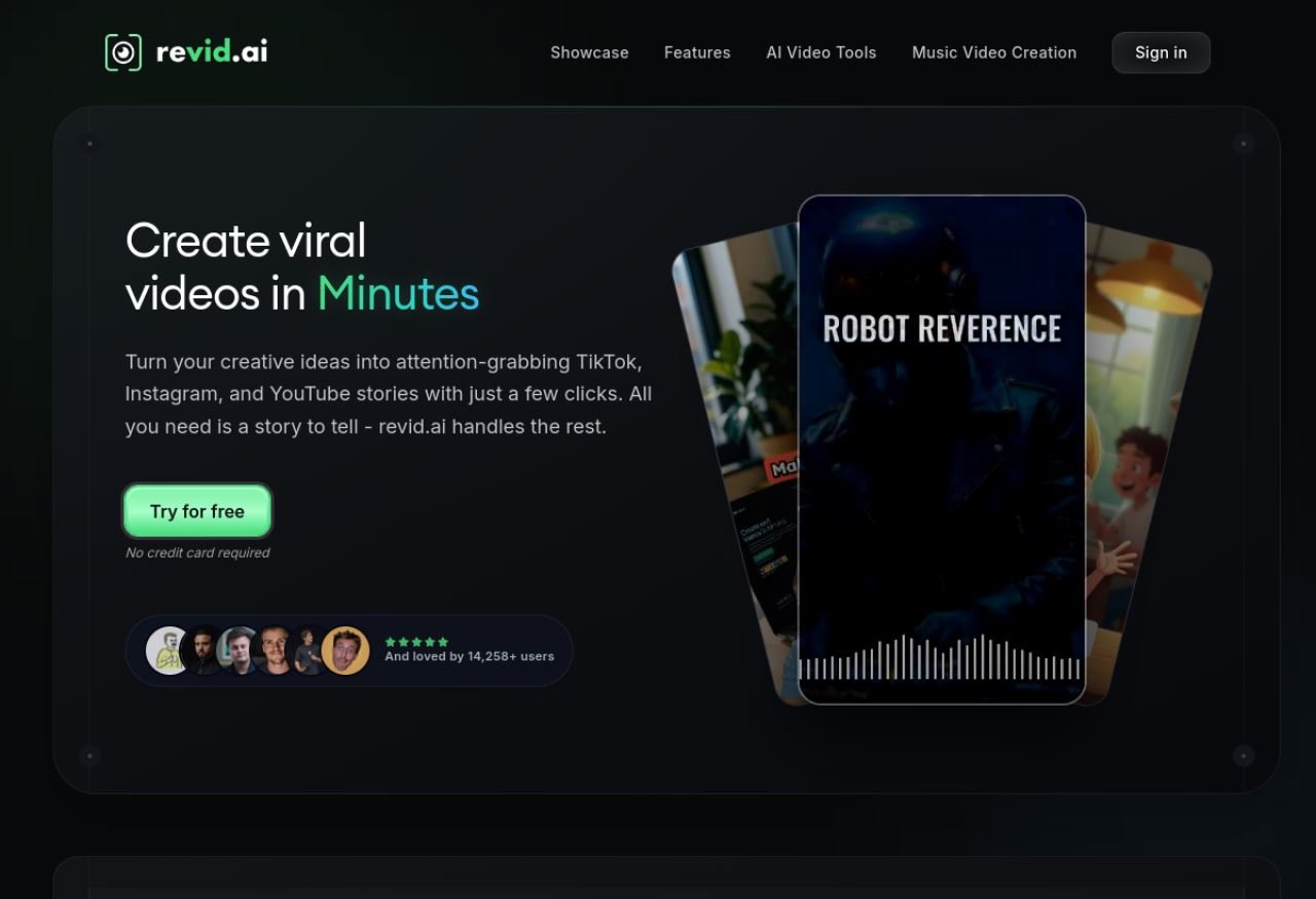 Revid — outil de vidéos faceless virales