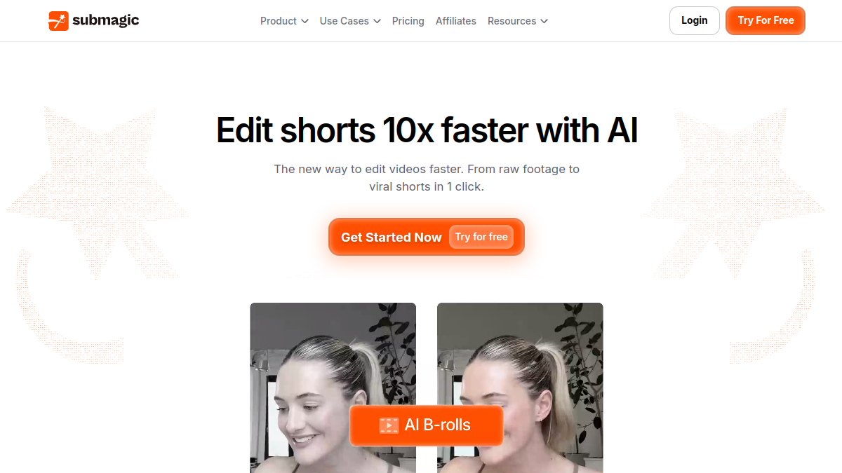 Submagic — sous-titrage IA + Magic Clips repurpose long vers shorts