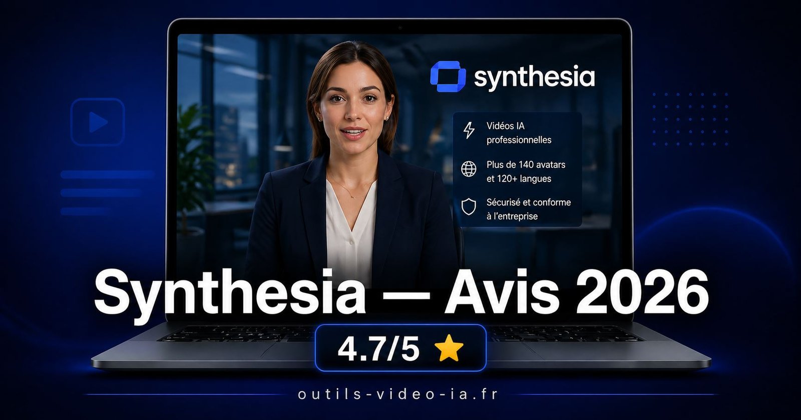 Synthesia — Studio vidéo IA avec avatars premium pour formation, communication interne et marketing en 140+ langues.